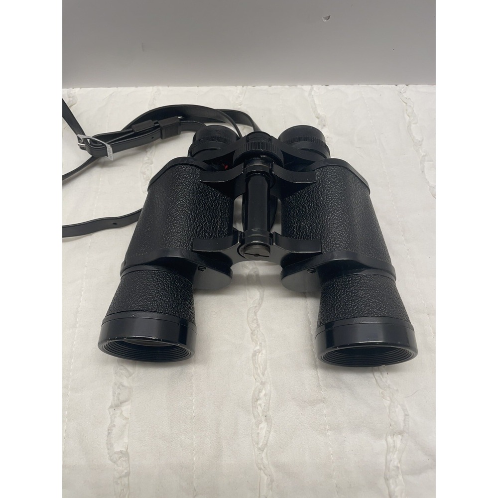 Vintage Crown Binoculars Coated Optics 7x35 With Leather Case